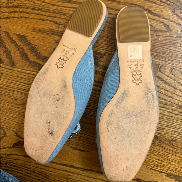 Guilhermina Denim Mules with Crystal Bow - Picture 2 of 2